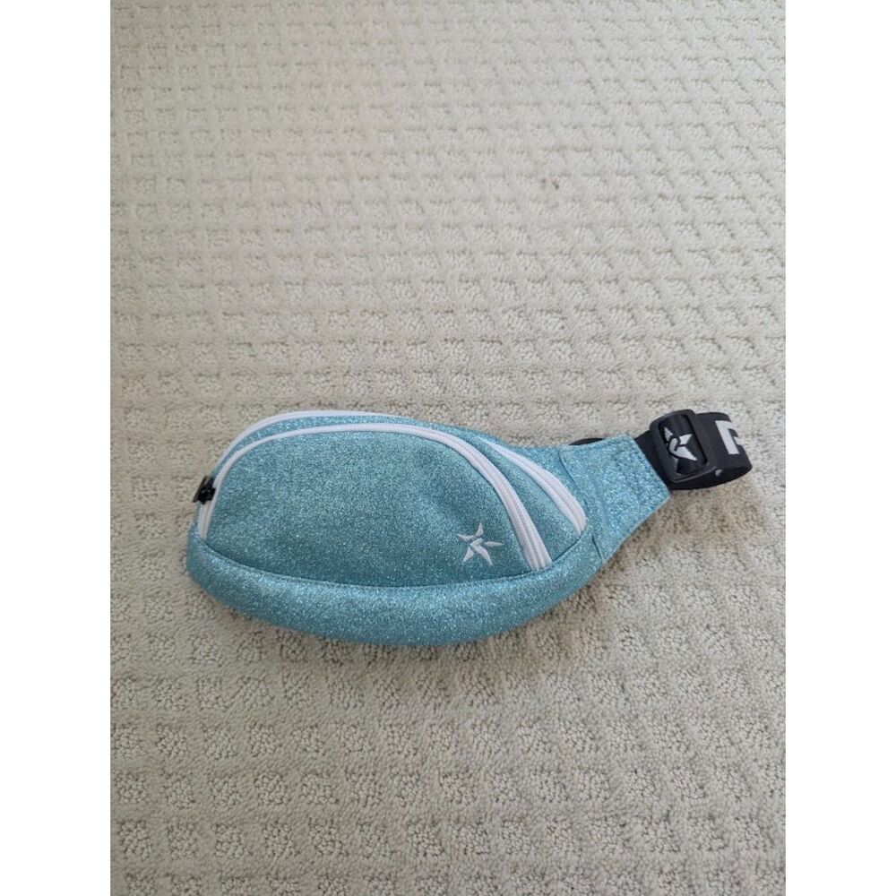 Rebel Athletic pixie dust light blue glitter fanny pack belt bag cheer dance